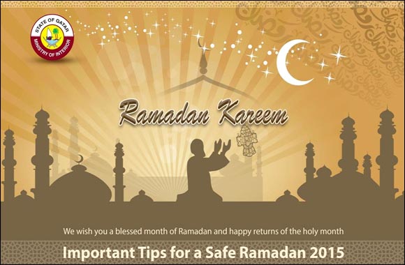 Safety and security awareness presentation titled "Important Tips for a Safe Ramadan"
