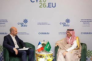 Foreign Minister Meets with French Counterpart on Sidelines of EU Foreign Ministers Meeting