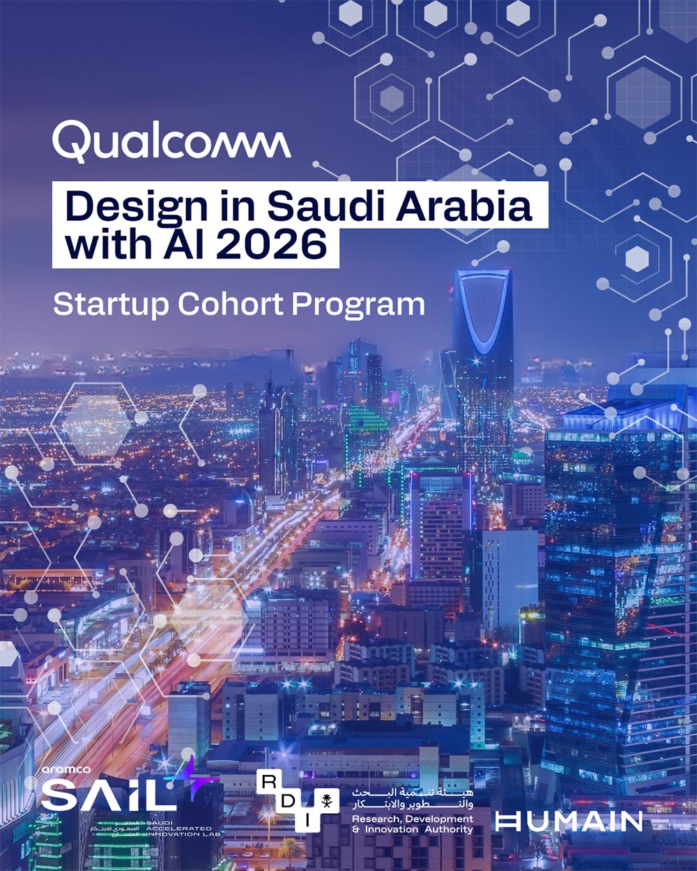 Qualcomm, Aramco, Saudi Arabia's Research, Development and Innovation Authority, and HUMAIN, Announce Startups Selected for Design in Saudi Arabia with AI 2026