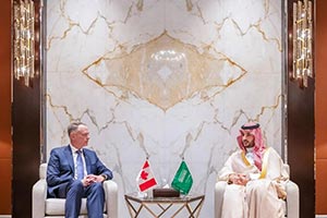 Defense Minister Discusses Regional Developments with Canadian Counterpart