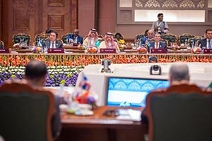 On Behalf of HRH the Crown Prince, Foreign Minister Participates in the Second-Day Meeting of the BRICS Summit